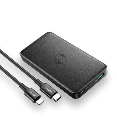 Banco de energía de carga rápida inalámbrica - Salida dual de 10000 mAh