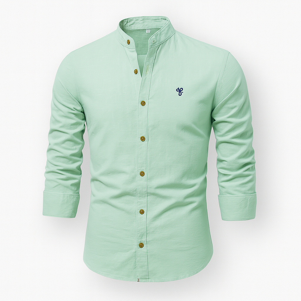 Cyan Men's Linen Shirt