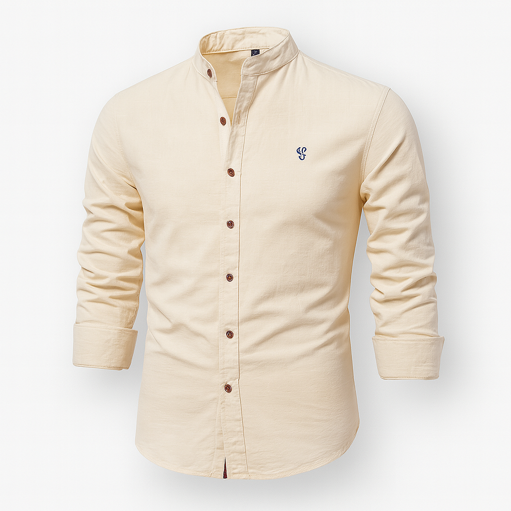 Beige Men's Linen Shirt