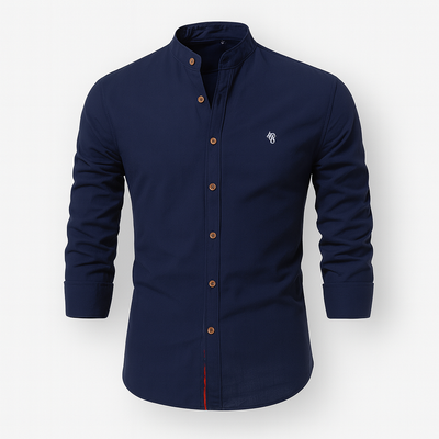 Navy Blue Men's Linen Shirt
