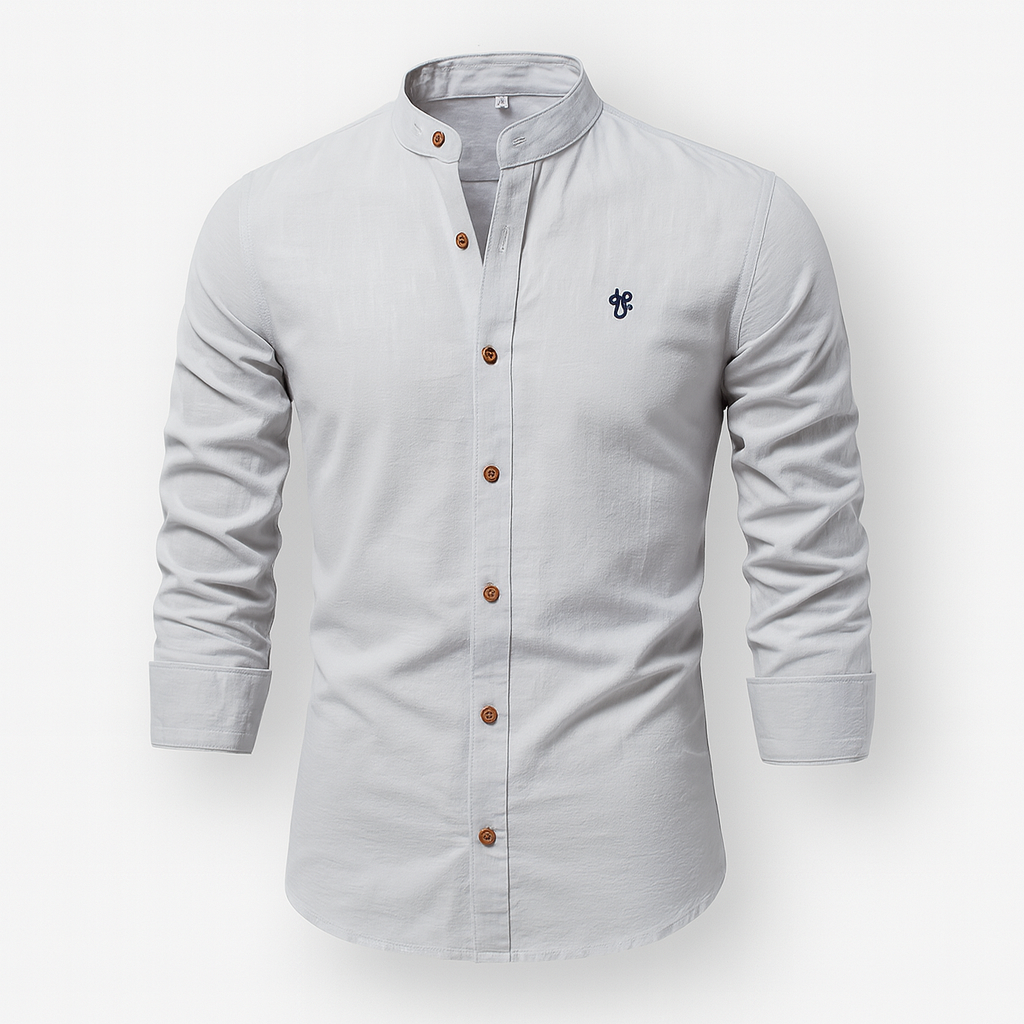 Light Gray Men's Linen Shirt