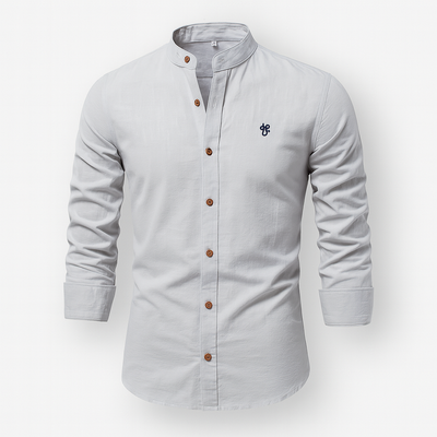 Light Gray Men's Linen Shirt