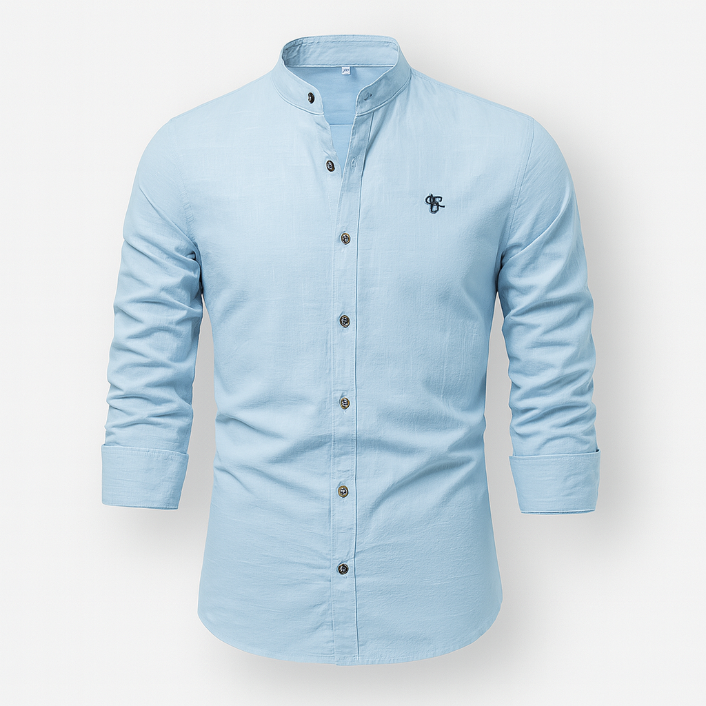 Light Blue Men's Linen Shirt