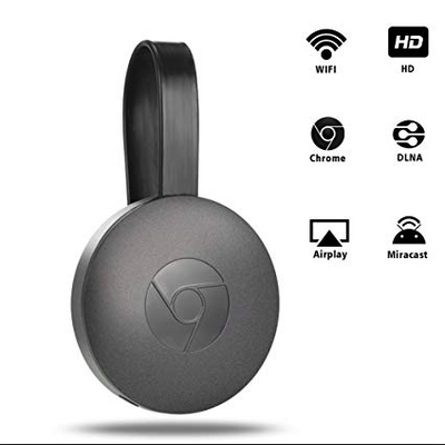Lecteur vidéo sans fil Chromecast - Diffusion en continu de Netflix, YouTube et autres en HD 1080p