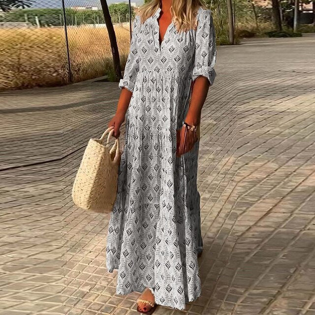 Olivia - Robe bohème chic pour vacances à la plage