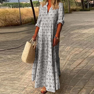 Olivia - Robe bohème chic pour vacances à la plage