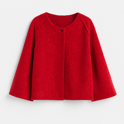 Red Faux Cashmere Jacket