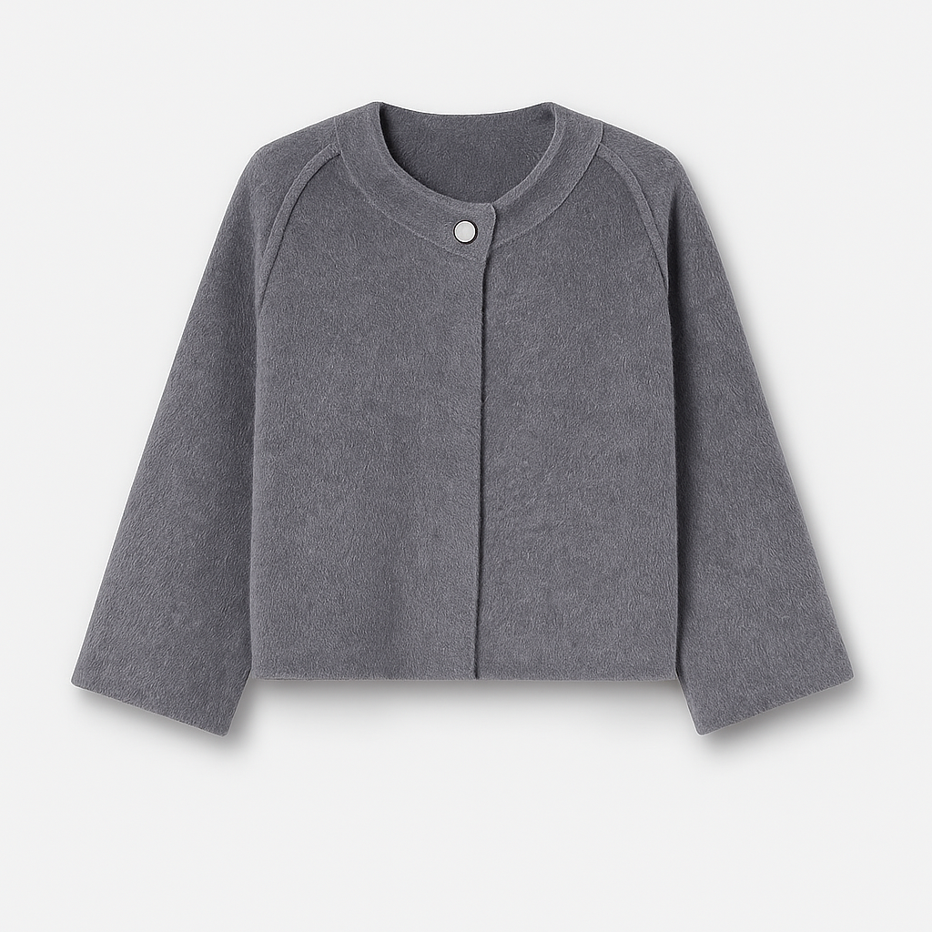 Gray Faux Cashmere Jacket
