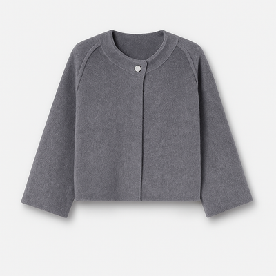Gray Faux Cashmere Jacket