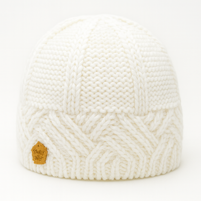 White knitted hat