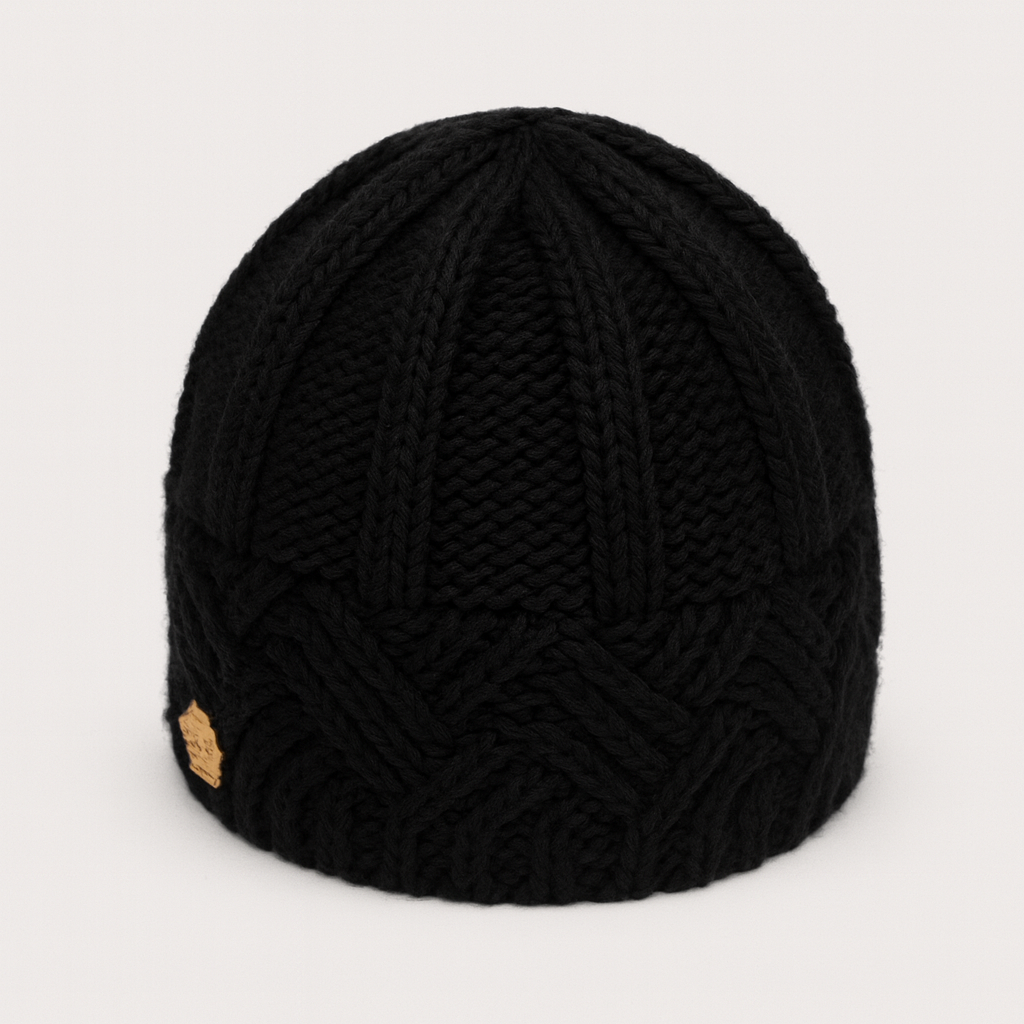 Black knitted hat
