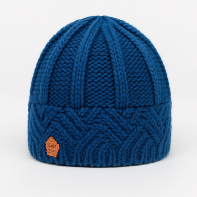 Blue knitted hat