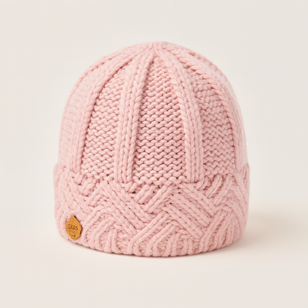 Pink knitted hat