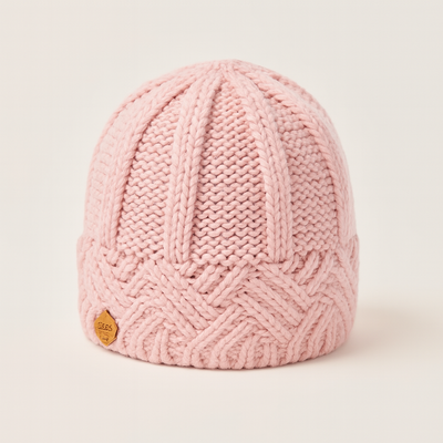Pink knitted hat