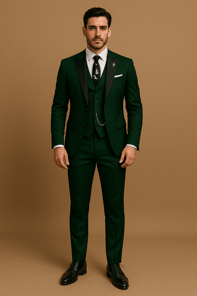 Costume slim 3 pièces pour hommes - Ensemble blazer, gilet et pantalon pour événements formels