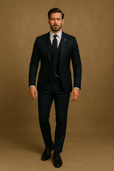Costume slim 3 pièces pour hommes - Ensemble blazer, gilet et pantalon pour événements formels