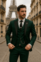 Costume slim 3 pièces pour hommes - Ensemble blazer, gilet et pantalon pour événements formels