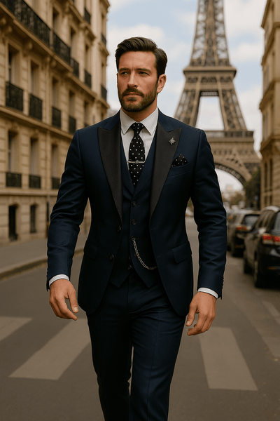 Costume slim 3 pièces pour hommes - Ensemble blazer, gilet et pantalon pour événements formels