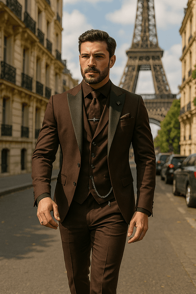 Costume slim 3 pièces pour hommes - Ensemble blazer, gilet et pantalon pour événements formels