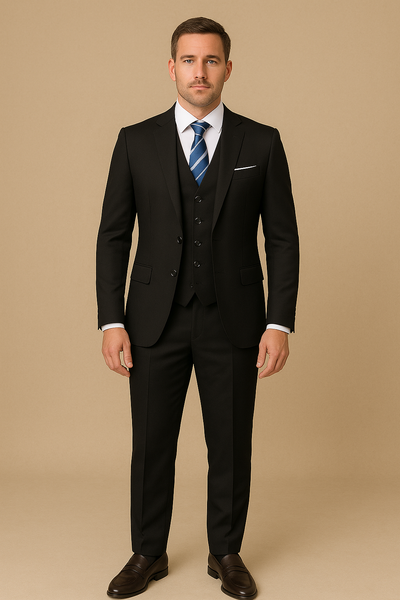 Ensemble de costume de mariage classique | 3 pièces