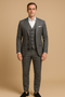 Costume trois pièces - coupe étroite - boutonnage simple - revers échancré