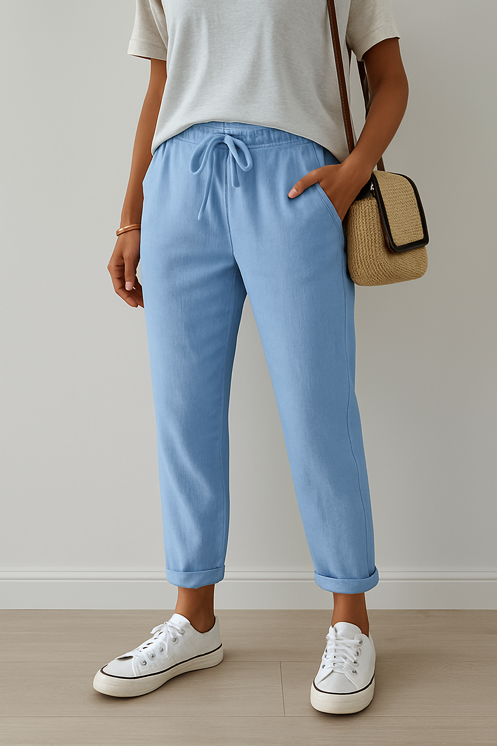 Pantalon En Lin Anti-Transpiration Décontracté & Élégant