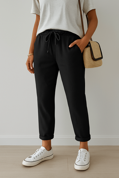Pantalon En Lin Anti-Transpiration Décontracté & Élégant