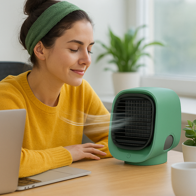 AIRLOOM | Humidificateur et rafraîchisseur d'air portable 2 en 1
