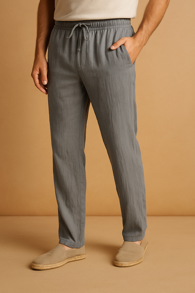 Pantalon homme coton léger coupe ample respirant pour l’été