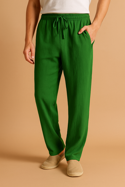 Pantalon homme coton léger coupe ample respirant pour l’été