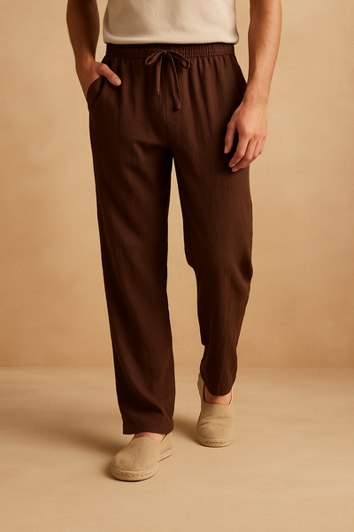 Pantalon homme coton léger coupe ample respirant pour l’été