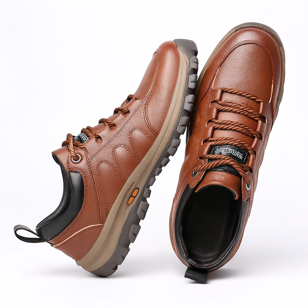 Brown Men's outdoor orthopedic shoes