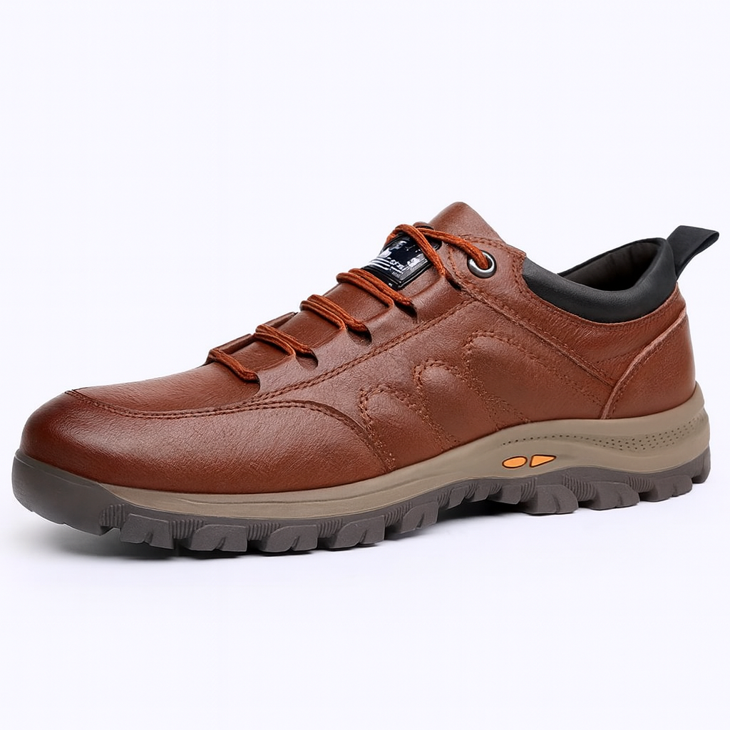 Brown Men's outdoor orthopedic shoes