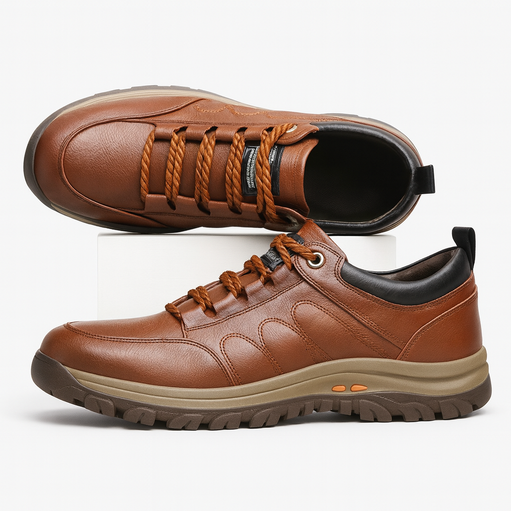Brown Men's outdoor orthopedic shoes