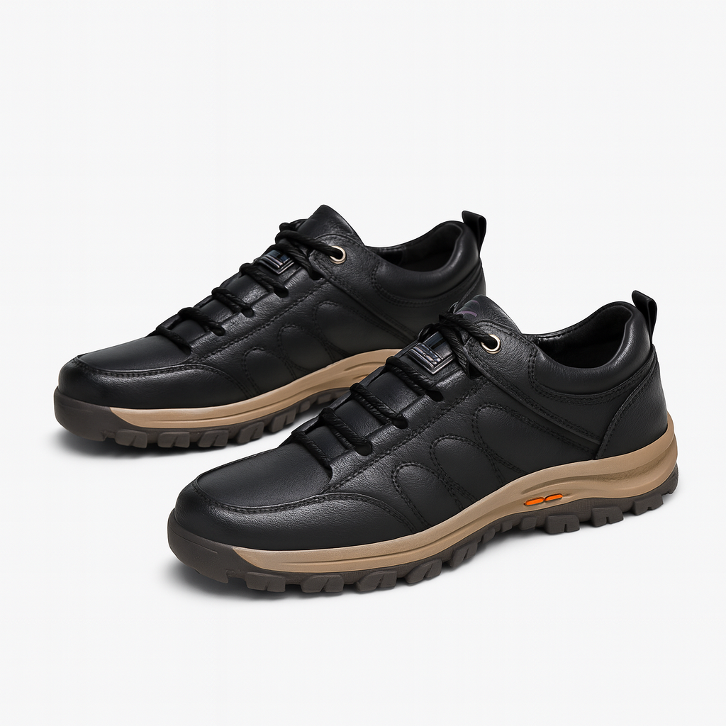 Black Men's outdoor orthopedic shoes