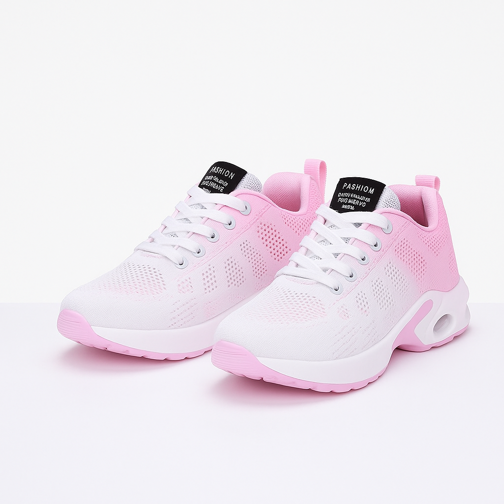 Pink White Athletic Shoes