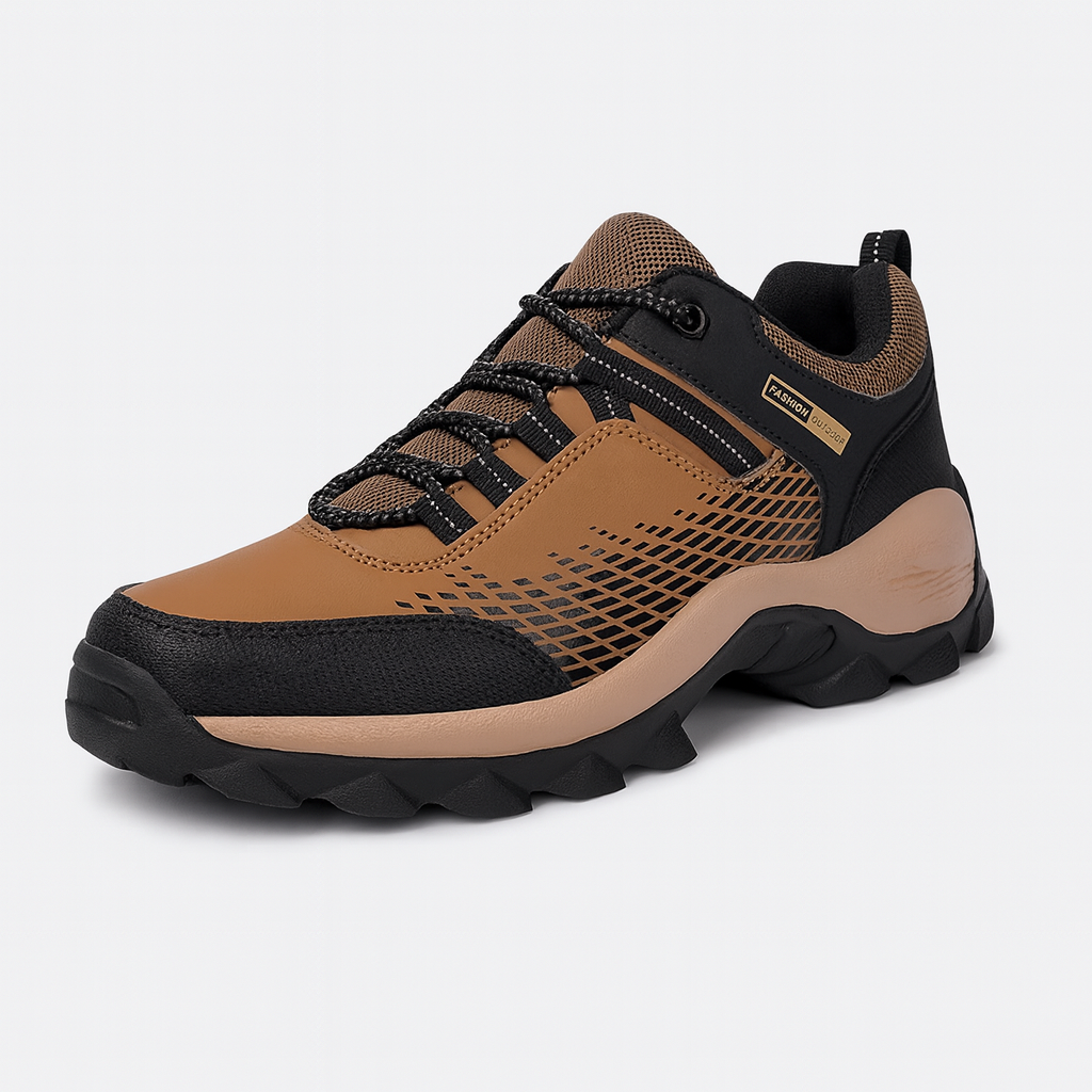 Brown Men's hiking shoes - Breathable - Non-slip soles