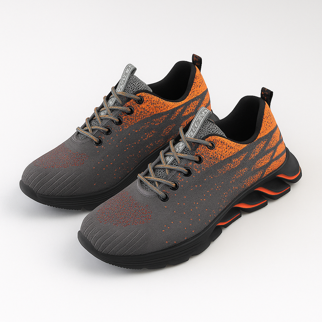 Orange Gray Sport Shoes