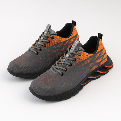 Orange Gray Sport Shoes
