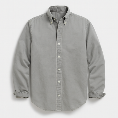 Gray Long  Sleeve Shirt