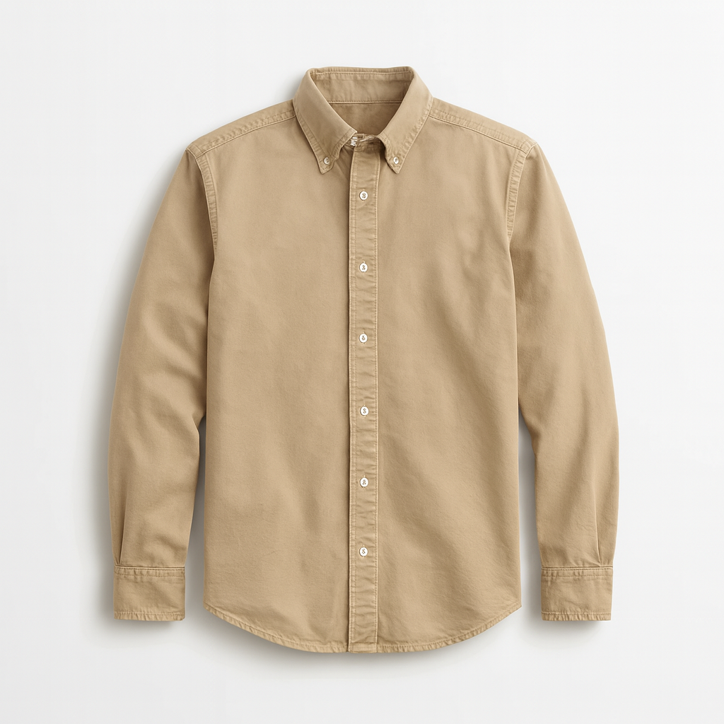 Khaki Long  Sleeve Shirt