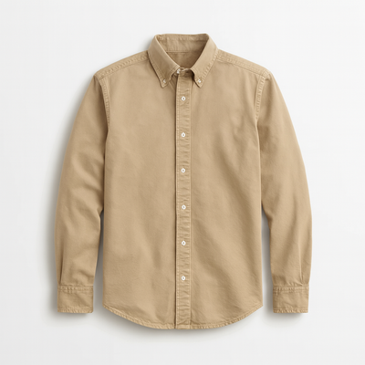 Khaki Long  Sleeve Shirt