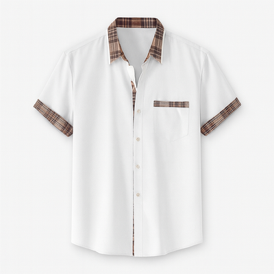 White Men's short sleeve shirt