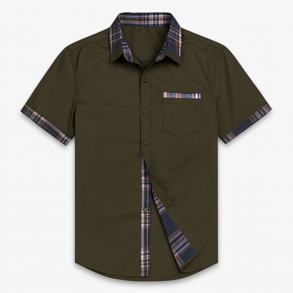 Green Men's short sleeve shirt