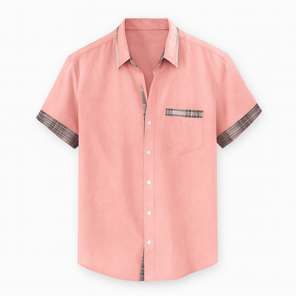 Peach Men's short sleeve shirt