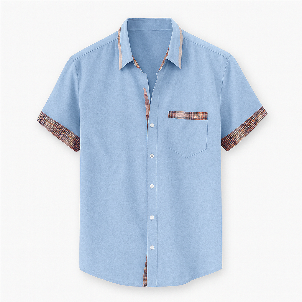 Blue Men's short sleeve shirt