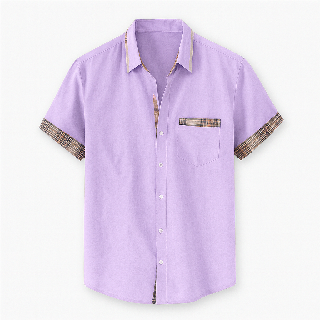 Purple Men's short sleeve shirt