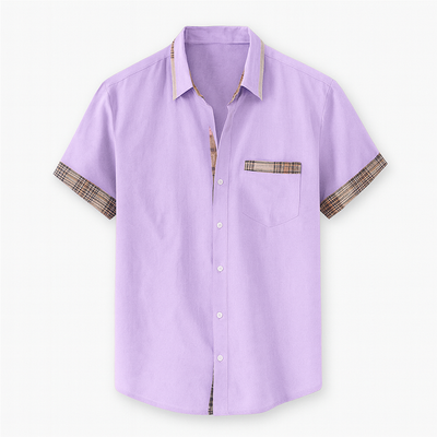 Purple Men's short sleeve shirt