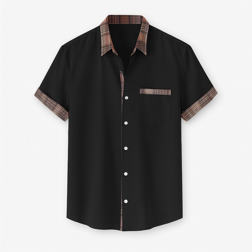Black Men's short sleeve shirt