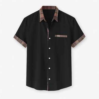 Black Men's short sleeve shirt